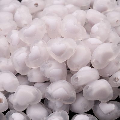 30 komada 17 mm mat akrilne perle u obliku srca, želatinaste boje, labave perle za narukvice Izrada nakita DIY ručno rađeni dodaci