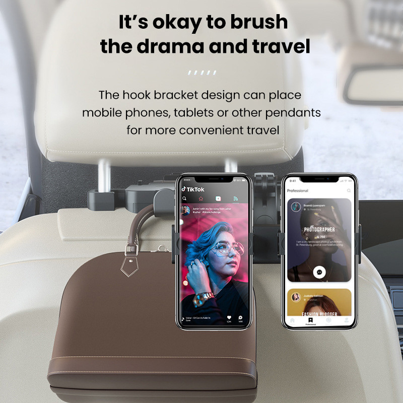 Naslon za glavu novog automobila 5D univerzalni naslon za glavu za podešavanje automobila Jastuk za vrat od memorijske pjene za automobil Naslon za glavu za stražnje sjedalo automobila Nosač za mobilni telefon