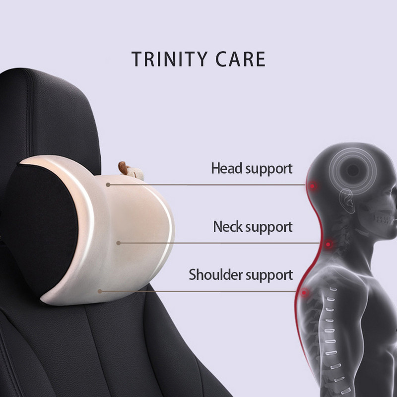 Autosjedalica Naslon za glavu Jastuk za vrat Sjedalo Naslon Zaštita Lumbalni jastuk Zaštitni jastuk od memorijske pjene za univerzalni pribor za potporu glave automobila