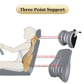 Στήριγμα μαξιλαριού λαιμού αυτοκινήτου Auto Memory Foam Κάθισμα Πλάτη Προσκέφαλο Μαξιλάρι Διχτυωτό Μαξιλάρι στήριξης οσφυϊκής μοίρας για αξεσουάρ αυτοκινήτου