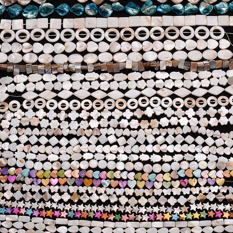 Mărgele de coajă naturală Inimă Star Pearl Mărgele distanțatoare libere pentru fabricarea de bijuterii DIY Brățară Colier Accesorii Articole lucrate manual