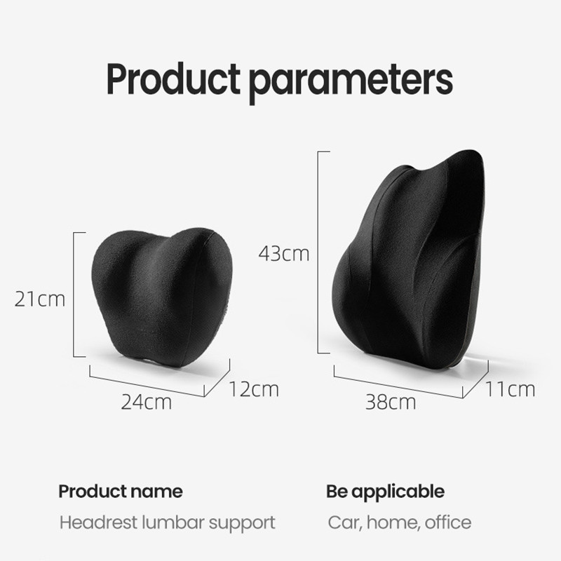 Naslon za glavu automobila od memorijske pjene Potpora za vrat Opuštanje lumbalne kralježnice Dodaci za auto sjedala Jastuci za automobil Jastuk za leđa