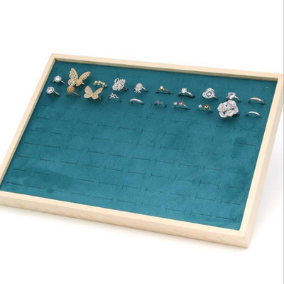 Új zöld bársony nyaklánc tartó gyűrűk doboz karkötő medál ékszer szervező fülbevaló tárolás ékszer kijelző tálca nagykereskedés