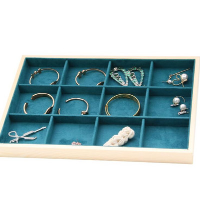 Új zöld bársony nyaklánc tartó gyűrűk doboz karkötő medál ékszer szervező fülbevaló tárolás ékszer kijelző tálca nagykereskedés