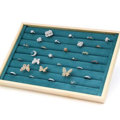 Új zöld bársony nyaklánc tartó gyűrűk doboz karkötő medál ékszer szervező fülbevaló tárolás ékszer kijelző tálca nagykereskedés