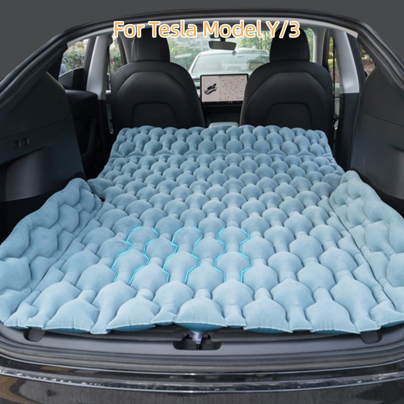 Automobilio kelioninės lovos pripučiamas čiužinys, skirtas Tesla Model Y automobilio čiužinys Automobilio bagažinė Miegamoji lova Pripučiama lova Kelioniniai automobilių priedai