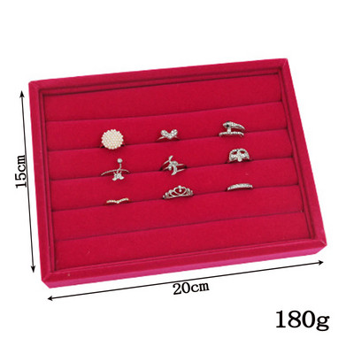 DIY Storage Ladica 20*15*3cm Baršunasta ambalaža za nakit Prikaz nakita Naušnice Ogrlice Privjesci Narukvice Pladanj Držač Futrola
