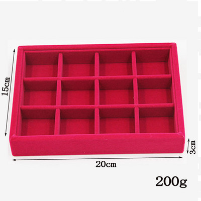 DIY Storage Ladica 20*15*3cm Baršunasta ambalaža za nakit Prikaz nakita Naušnice Ogrlice Privjesci Narukvice Pladanj Držač Futrola