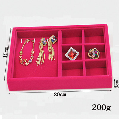 DIY Storage Ladica 20*15*3cm Baršunasta ambalaža za nakit Prikaz nakita Naušnice Ogrlice Privjesci Narukvice Pladanj Držač Futrola