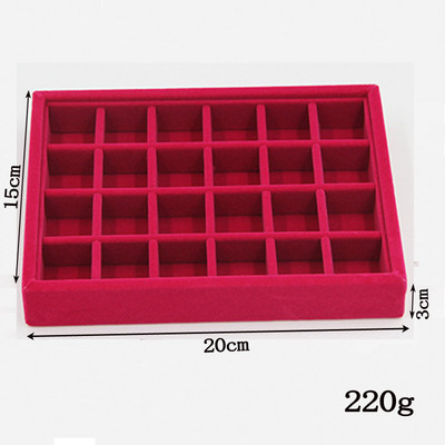 DIY Storage Ladica 20*15*3cm Baršunasta ambalaža za nakit Prikaz nakita Naušnice Ogrlice Privjesci Narukvice Pladanj Držač Futrola