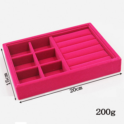 DIY Storage Ladica 20*15*3cm Baršunasta ambalaža za nakit Prikaz nakita Naušnice Ogrlice Privjesci Narukvice Pladanj Držač Futrola