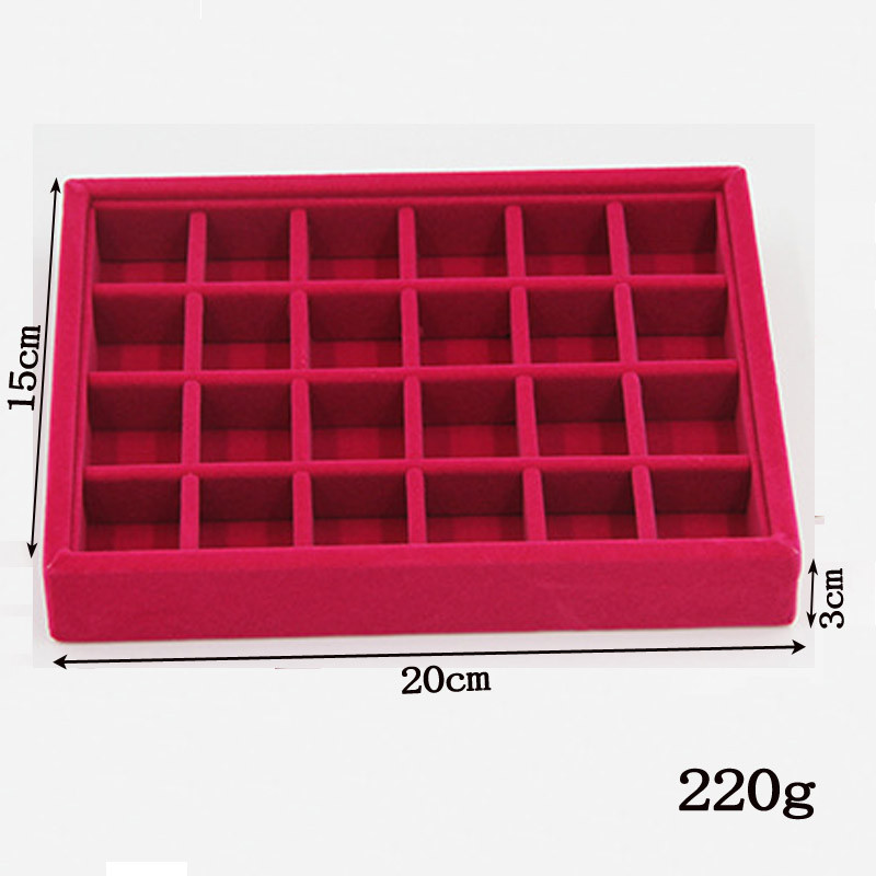 DIY Storage Ladica 20*15*3cm Baršunasta ambalaža za nakit Prikaz nakita Naušnice Ogrlice Privjesci Narukvice Pladanj Držač Futrola