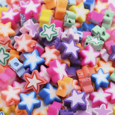 30 kom/lot 10 mm mješovite zvjezdaste perle od polimerske gline Višebojne labave razmaknice za izradu nakita DIY narukvica Ogrlica Dodaci