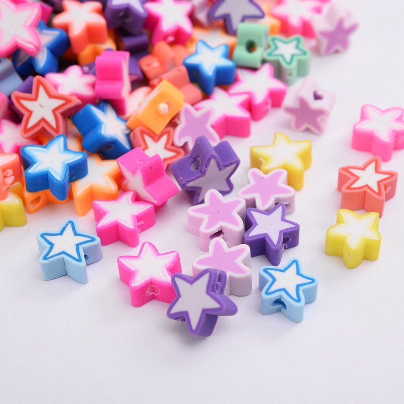 30 kom/lot 10 mm mješovite zvjezdaste perle od polimerske gline Višebojne labave razmaknice za izradu nakita DIY narukvica Ogrlica Dodaci