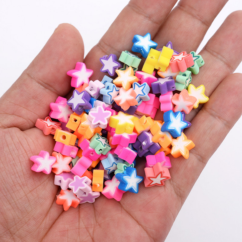 30 kom/lot 10 mm mješovite zvjezdaste perle od polimerske gline Višebojne labave razmaknice za izradu nakita DIY narukvica Ogrlica Dodaci