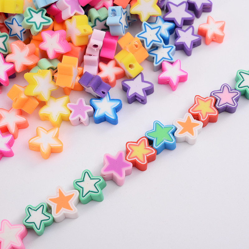 30 kom/lot 10 mm mješovite zvjezdaste perle od polimerske gline Višebojne labave razmaknice za izradu nakita DIY narukvica Ogrlica Dodaci
