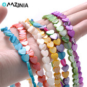 65-70 kom/lot 6 mm prirodne školjke u obliku srca perle u boji sedefa 6 mm razmaknice perle za izradu nakita Narukvica Ogrlica DIY