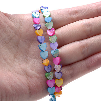 65-70 kom/lot 6 mm prirodne školjke u obliku srca perle u boji sedefa 6 mm razmaknice perle za izradu nakita Narukvica Ogrlica DIY