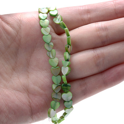 65-70 kom/lot 6 mm prirodne školjke u obliku srca perle u boji sedefa 6 mm razmaknice perle za izradu nakita Narukvica Ogrlica DIY