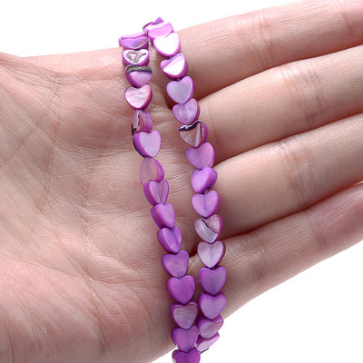 65-70 kom/lot 6 mm prirodne školjke u obliku srca perle u boji sedefa 6 mm razmaknice perle za izradu nakita Narukvica Ogrlica DIY