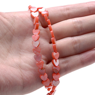 65-70 kom/lot 6 mm prirodne školjke u obliku srca perle u boji sedefa 6 mm razmaknice perle za izradu nakita Narukvica Ogrlica DIY