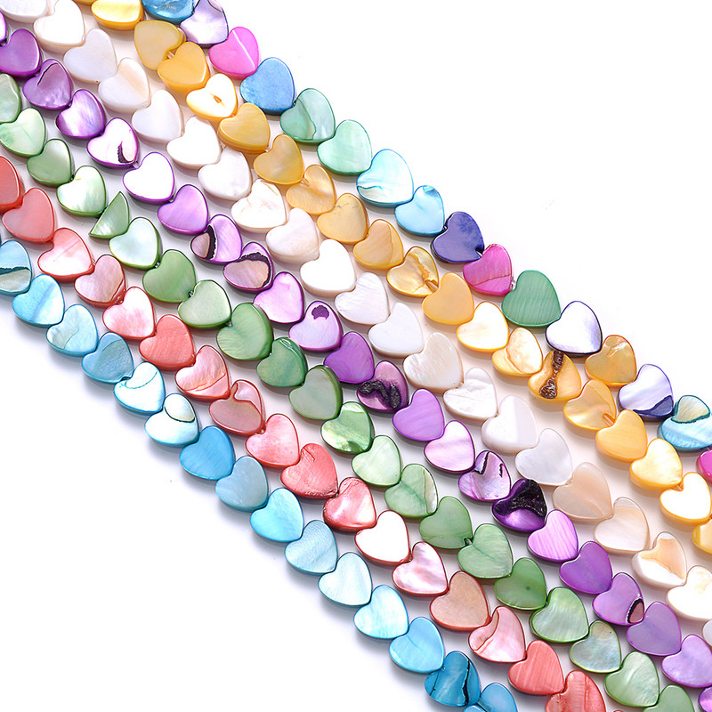 65-70 kom/lot 6 mm prirodne školjke u obliku srca perle u boji sedefa 6 mm razmaknice perle za izradu nakita Narukvica Ogrlica DIY