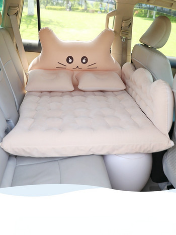 Φουσκωτό κρεβάτι οχήματος Κρεβάτι ταξιδιού αυτοκινήτου Camping Coche SUV Κρεβάτι στρώματος αέρα για μαξιλάρι πίσω καθίσματος Αναδιπλούμενο διπλό στρώμα που μπορεί να καθίσει