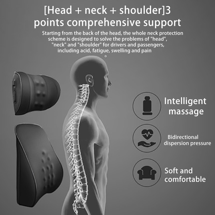 Jastuk za masažu vrata od memorijske pjene za automobil Naslon za glavu za auto sjedalo Podrška za glavu Lumbalna potpora za uredsku stolicu Jastuk za automobil