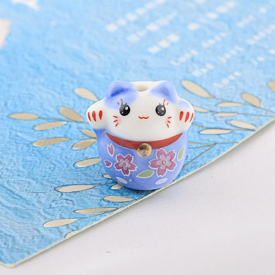 16 mm keraminiai „Lucky Cat“ palaidi karoliukai, dažyti „Lucky Cat“ keraminiai karoliukai, gyvuliniai tarpiniai karoliukai papuošalams, rankų darbo „pasidaryk pats“ karoliai