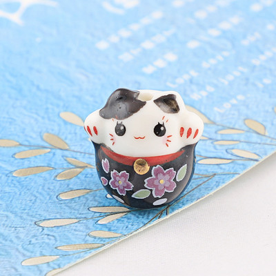 16 mm keraminiai „Lucky Cat“ palaidi karoliukai, dažyti „Lucky Cat“ keraminiai karoliukai, gyvuliniai tarpiniai karoliukai papuošalams, rankų darbo „pasidaryk pats“ karoliai