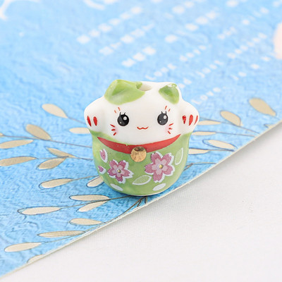 16 mm keraminiai „Lucky Cat“ palaidi karoliukai, dažyti „Lucky Cat“ keraminiai karoliukai, gyvuliniai tarpiniai karoliukai papuošalams, rankų darbo „pasidaryk pats“ karoliai