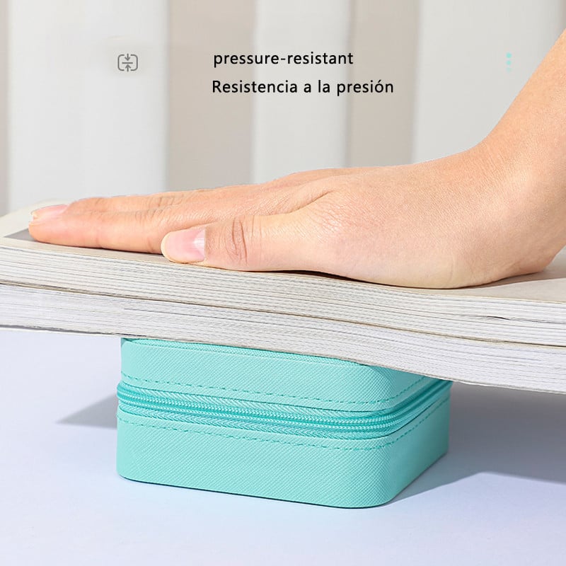 Cutie portabilă pentru bijuterii, 10*10*5 cm, cutie de bijuterii, cutie de bijuterii de călătorie, cutie pentru depozitare din piele Joyeros Organizador De Joyas
