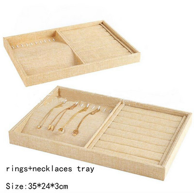 Novi dolazak Umotani platneni nakit Izlog za nakit Posuda za nakit Držač prstena Ogrlice Organizator Narukvice Izlog Kutija za privjeske