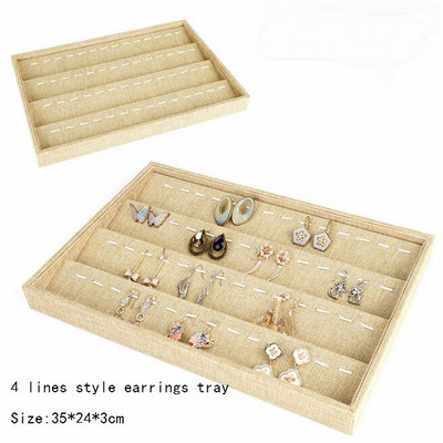 Novi dolazak Umotani platneni nakit Izlog za nakit Posuda za nakit Držač prstena Ogrlice Organizator Narukvice Izlog Kutija za privjeske