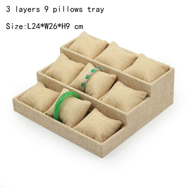 Novi dolazak Umotani platneni nakit Izlog za nakit Posuda za nakit Držač prstena Ogrlice Organizator Narukvice Izlog Kutija za privjeske
