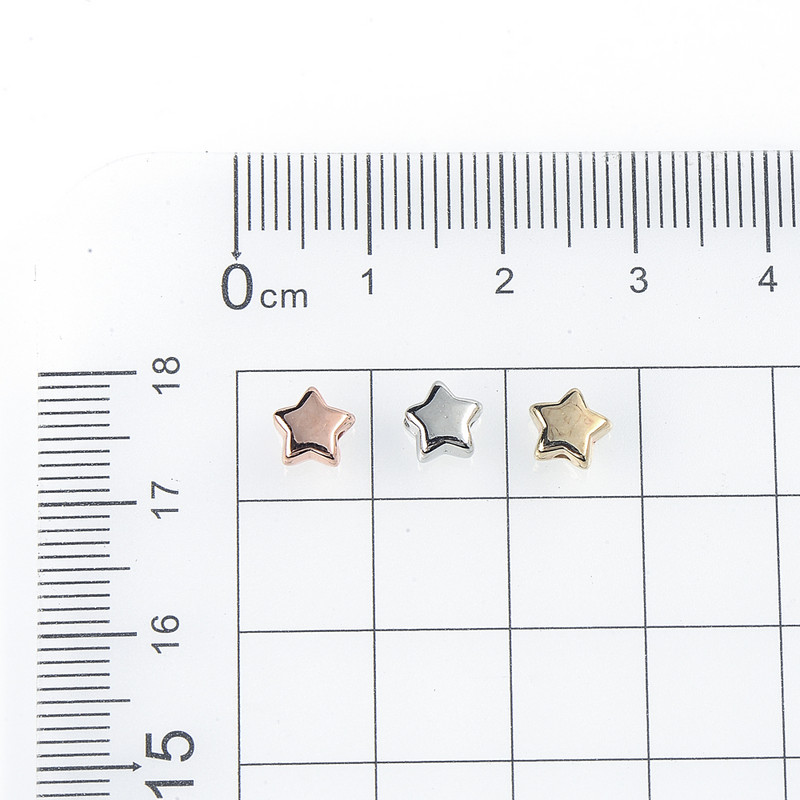 100/200/300 kom 6 mm CCB zvjezdane perle zlatne i srebrne labave razmaknice akrilne perle DIY izrada nakita šarm perle veleprodaja