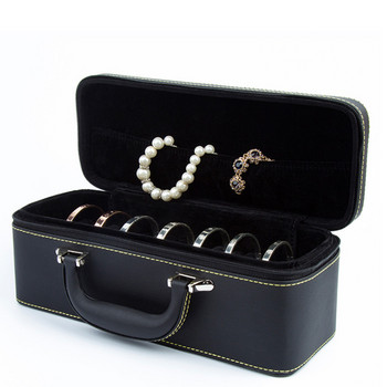 Δερμάτινα αποσπώμενα βραχιόλια υψηλού επιπέδου Κοσμήματα Organizer Box Κολιέ Δαχτυλίδι Φορητή βαλίτσα αποθήκευσης ταξιδιού Διατίθεται