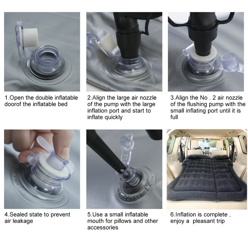 Saltea de aer SUV pentru mașină de camping cu auto-conduire Pat gonflabil Pat gonflabil Mărfuri de călătorie Saltea multifuncțională gonflabilă pentru mașină