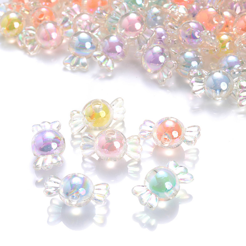 30/50/100/200gab 12mm caurspīdīgas AB akrila saulespuķu krelles brīvas starplikas krelles juvelierizstrādājumu izgatavošanai ar rokām darināti aksesuāri