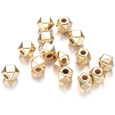 100/200/300gab 5 mm akrila rombs starplikas krelles zelta sudraba krāsā CCB DIY vaļīgas krelles rotaslietu izgatavošanai piederumi aksesuāri