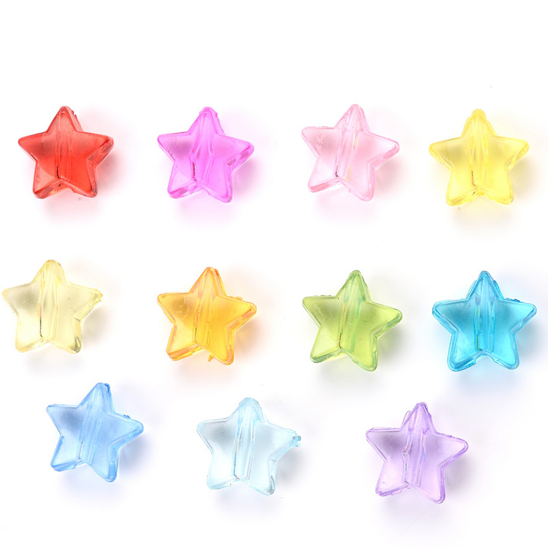 50 bucăți 12 mm margele acrilice transparente amestecate margele distanțare colorate libere pentru fabricarea de bijuterii accesorii manuală DIY