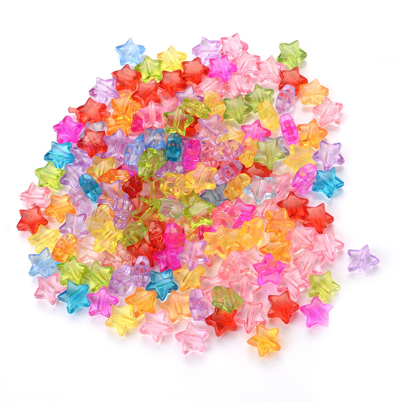 50 bucăți 12 mm margele acrilice transparente amestecate margele distanțare colorate libere pentru fabricarea de bijuterii accesorii manuală DIY