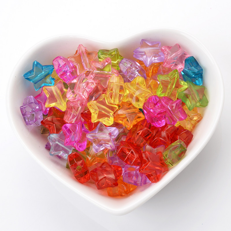 50 bucăți 12 mm margele acrilice transparente amestecate margele distanțare colorate libere pentru fabricarea de bijuterii accesorii manuală DIY