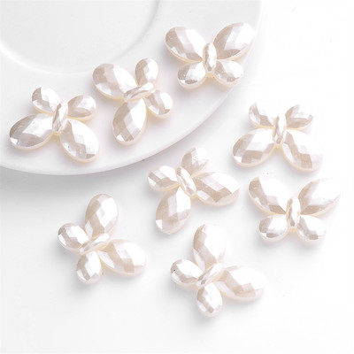 20 vnt Drugelio karoliukų imitacijos perlų akrilo karoliukų laisvi tarpiniai karoliukai papuošalams gaminti „pasidaryk pats“ karoliai, apyrankės priedai