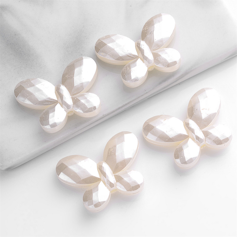 20 vnt Drugelio karoliukų imitacijos perlų akrilo karoliukų laisvi tarpiniai karoliukai papuošalams gaminti „pasidaryk pats“ karoliai, apyrankės priedai