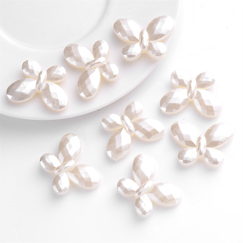 20 vnt Drugelio karoliukų imitacijos perlų akrilo karoliukų laisvi tarpiniai karoliukai papuošalams gaminti „pasidaryk pats“ karoliai, apyrankės priedai