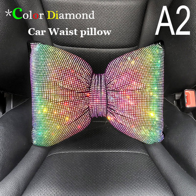 Crystal Diamond autós fejtámla Automatikus ülés nyakpárnahuzat Univerzális strasszos autópárna autó belső kiegészítők, nők számára