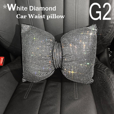 Crystal Diamond autós fejtámla Automatikus ülés nyakpárnahuzat Univerzális strasszos autópárna autó belső kiegészítők, nők számára