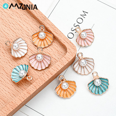 Breloc din aliaj de scoici de ocean, 20 de bucăți, în dungi, fabricarea de pandantiv artizanal pentru bijuterii, colier, accesorii cu ridicata