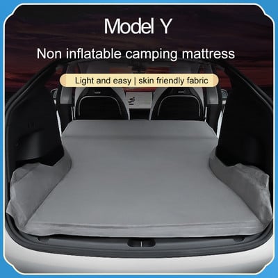Tesla Model 3 Model Y 2017-2022 felfújható légmatrachoz kültéri kemping felfújható speciális velúr szövet autós utazóágyhoz
